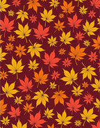 Autumn Leaves Vibrant Pattern Rug