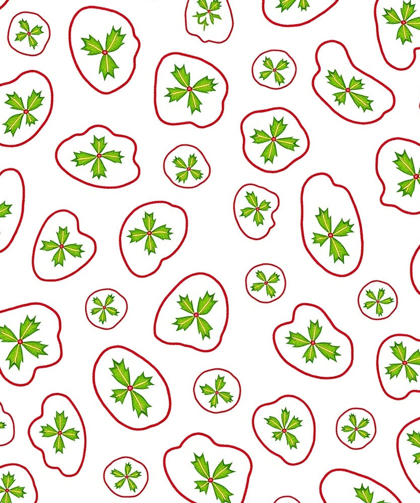 Green Holly Scatter Pattern Rug