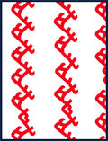 Red Zigzag Vertical Pattern Rug