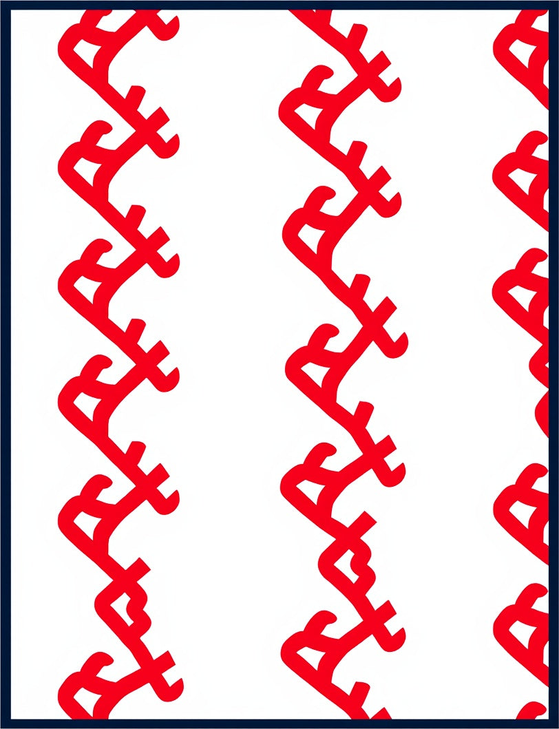 Red Zigzag Vertical Pattern Rug