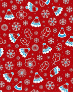 Festive Red White Blue Holiday Accents Rug