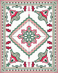 Ornate Floral Vine Patterns Rug