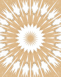 Radiant Sunburst Geometric Design Rug