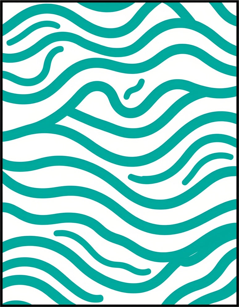Oceanic Wave Pattern Rug