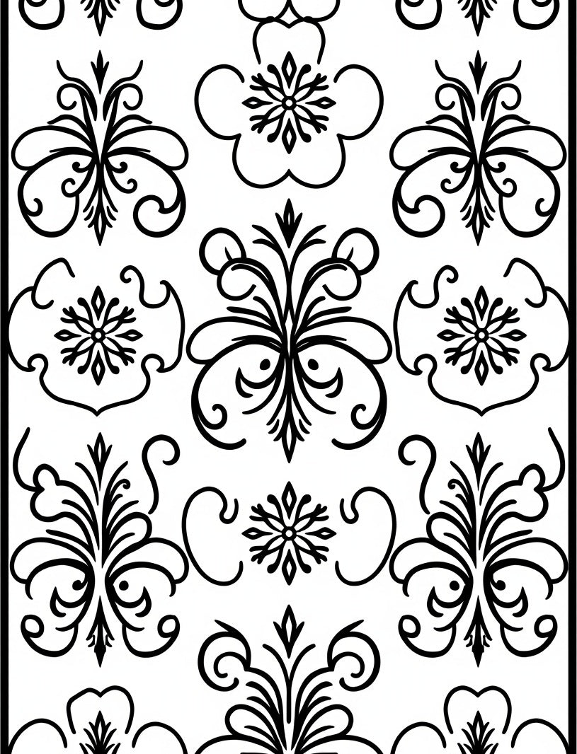 Classic Floral Scrollwork Pattern Rug