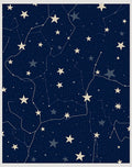 Night Sky Constellation Star Pattern Rug