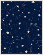 Night Sky Constellation Star Pattern Rug