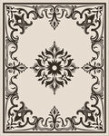Ornate Scrollwork Floral Centerpiece Rug
