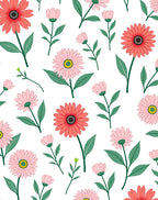 Whimsical Floral Vines Pattern Rug