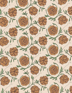 Vintage Rose Vine Pattern Rug