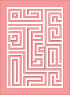 Geometric Maze Pattern Rug