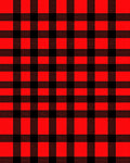 Classic Red Black Plaid Design Rug