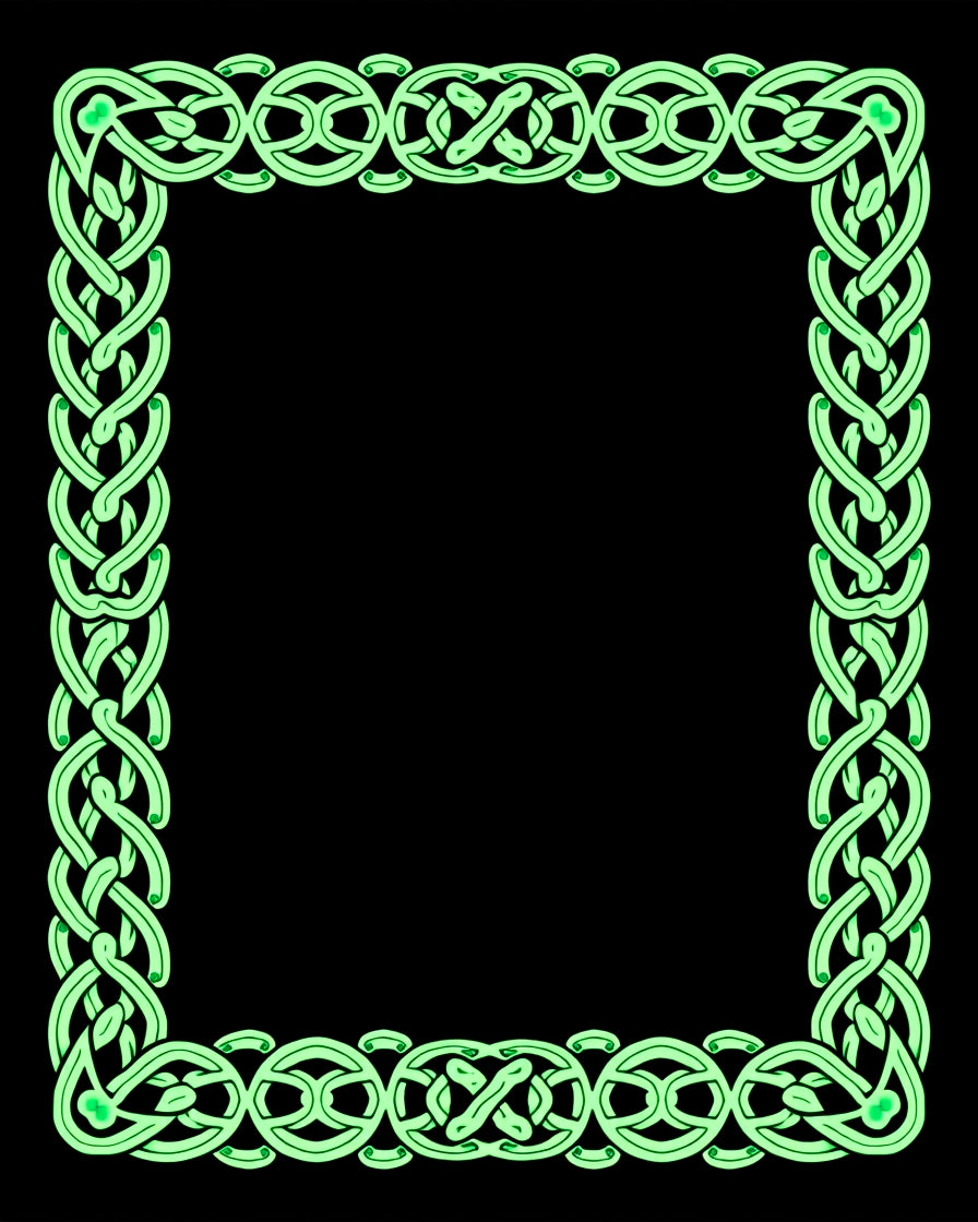 Interlocking Celtic Knot Frame Rug