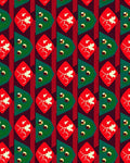 Festive Red Green Diamond Pattern Rug
