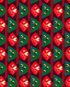 Festive Red Green Diamond Pattern Rug