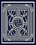 Ornate Abstract Linear Geometric Pattern Rug