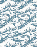 Dynamic Abstract Blue White Pattern Rug