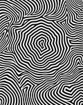 Optical Illusion Black White Waves Rug