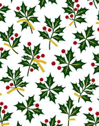 Holly Berry Branch Pattern Design Rug