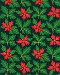 Festive Red Green Holly Pattern Rug