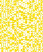 Golden Yellow Honeycomb Geometric Pattern Rug