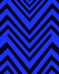 Bold Blue Geometric Zigzag Pattern Rug