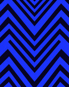 Bold Blue Geometric Zigzag Pattern Rug