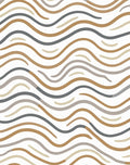 Modern Earthy Wave Pattern Rug