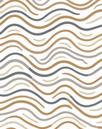 Modern Earthy Wave Pattern Rug