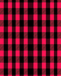 Bold Red Black Gingham Plaid Rug