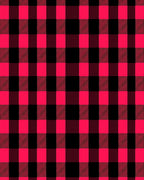 Bold Red Black Gingham Plaid Rug