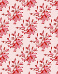 Red Pink Floral Swirl Pattern Rug