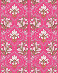 Fuchsia Floral Botanical Art Nouveau Rug