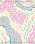 Soft Pastel Swirl Abstract Design Rug