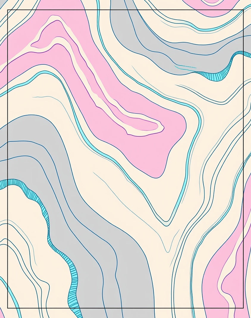 Soft Pastel Swirl Abstract Design Rug