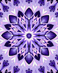 Purple Floral Mandala Pattern Rug