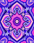Vibrant Psychedelic Mandala Style Rug