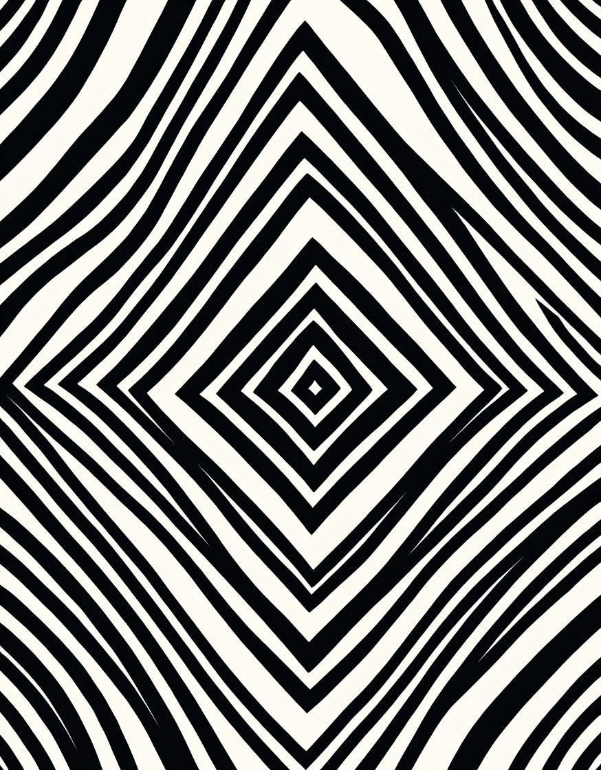 Optical Illusion Diamond Stripe Rug