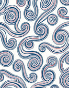 Swirling Lines Pattern Design Rug