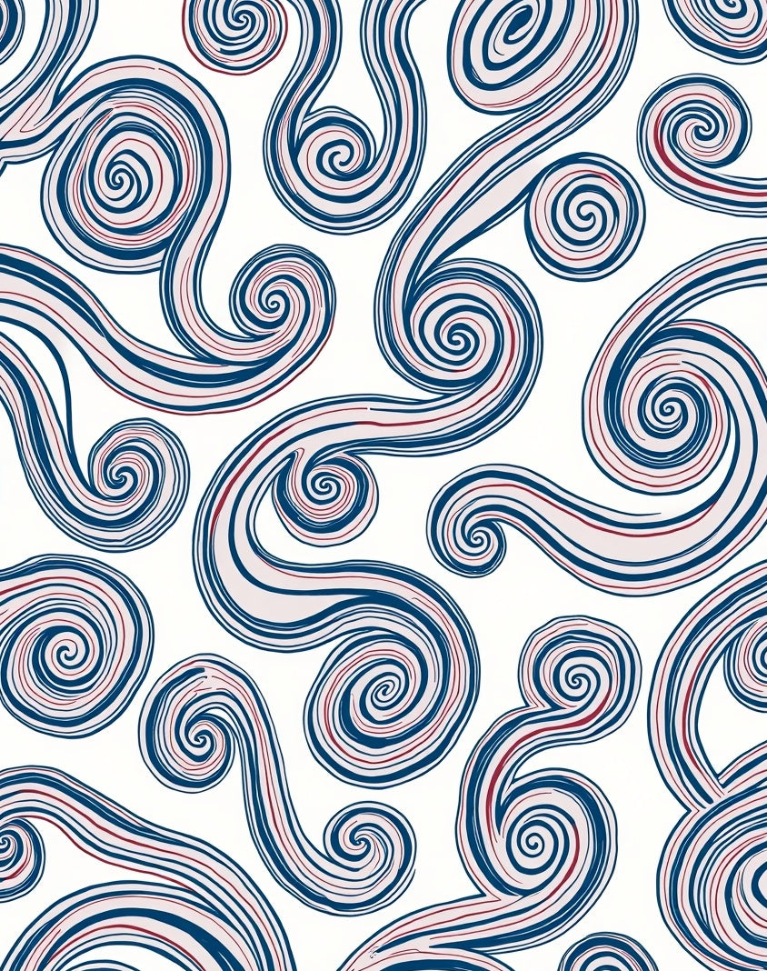 Swirling Lines Pattern Design Rug