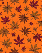 Autumn Leaf Patterned Design Rug