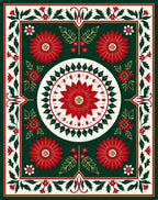 Floral Geometric Ethnic Pattern Rug