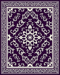 Elegant Ivory Floral Swirl Pattern Rug