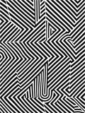 Abstract Geometric Illusion Lines Rug