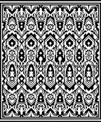 Bold Black White Tribal Pattern Rug