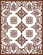 Classic Chinoiserie Floral Pattern Rug