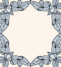 Floral Outline Pastel Border Design Rug