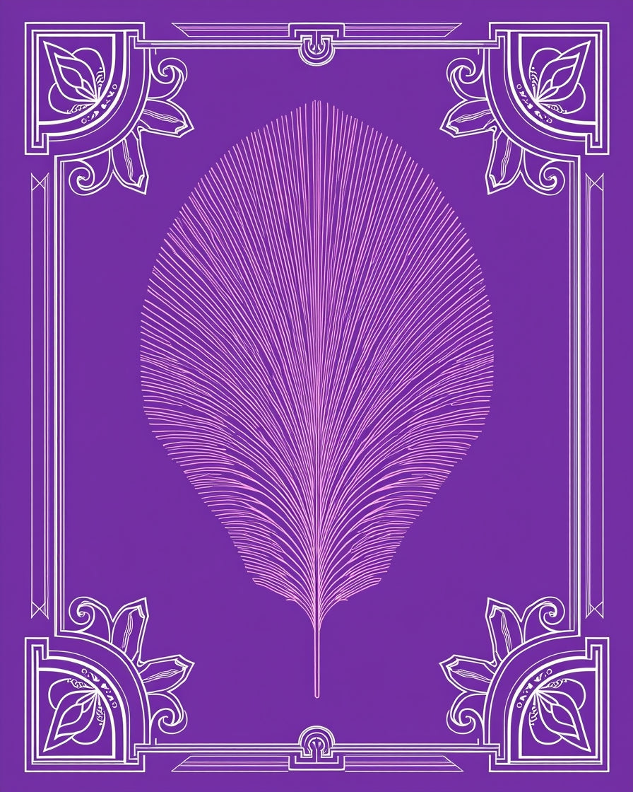 Bold Feather Geometric Pattern Rug