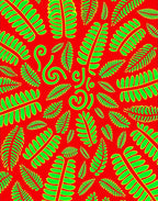 Vibrant Leaf Pattern Jungle Inspired Rug