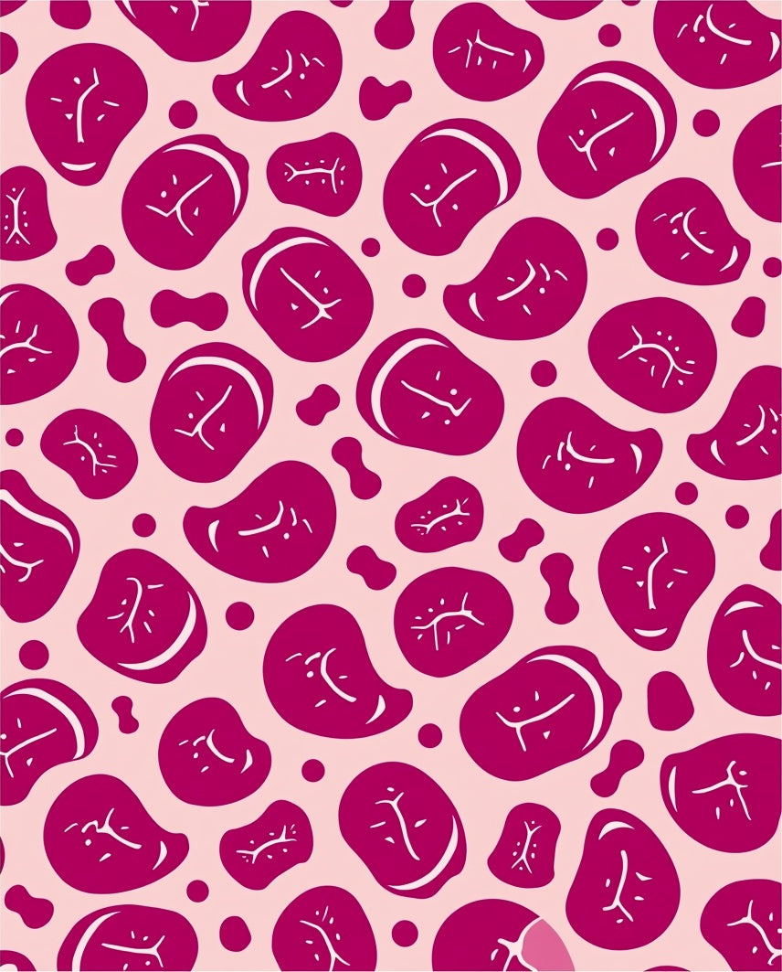 Playful Pink Steak Pattern Design Rug
